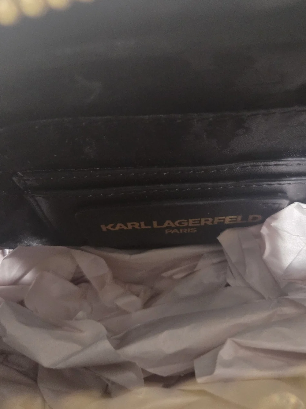 Karl Lagerfeld Black Crossbody Bag with Logo Strap Charm Pouch Pins NWT L6DEU6CJ
